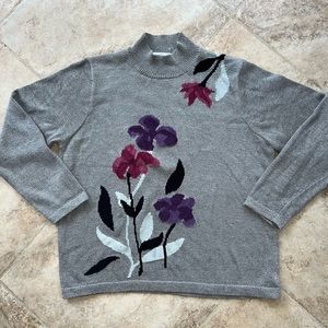 Vintage grandma flower sweater by Alfred Dunner